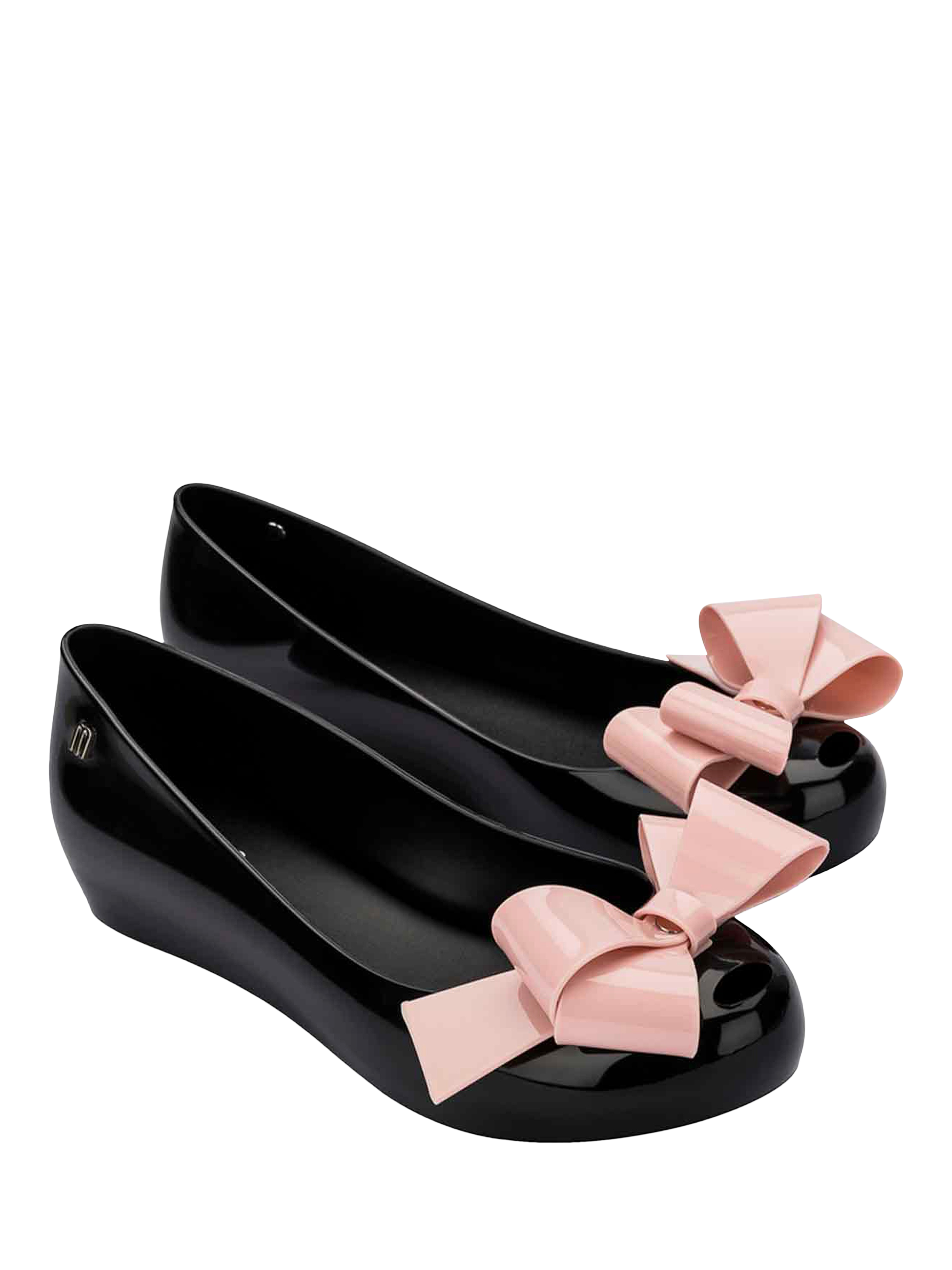 Product image 4 of 4, which shows Melissa Ultragirl Classy Ballerina Pumps, Black/Pink, 3