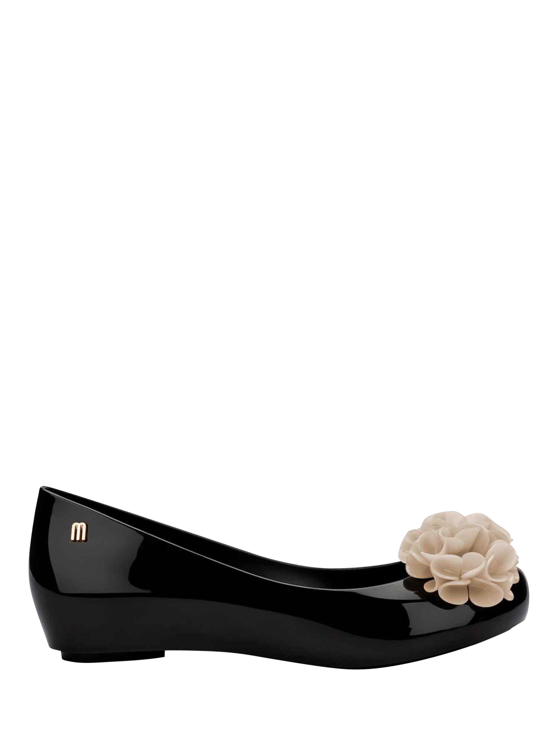 Product image 1 of 1, which shows Melissa Ultragirl Springtime Ballerina Pumps, Black, 3