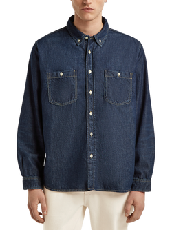 DENHAM Ben Regular Fit Denim Shirt, Dark Blue, Dark Blue