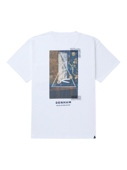 DENHAM Boro Cotton Regular Fit Short Sleeve Graphic T-Shirt, White - view 2, White