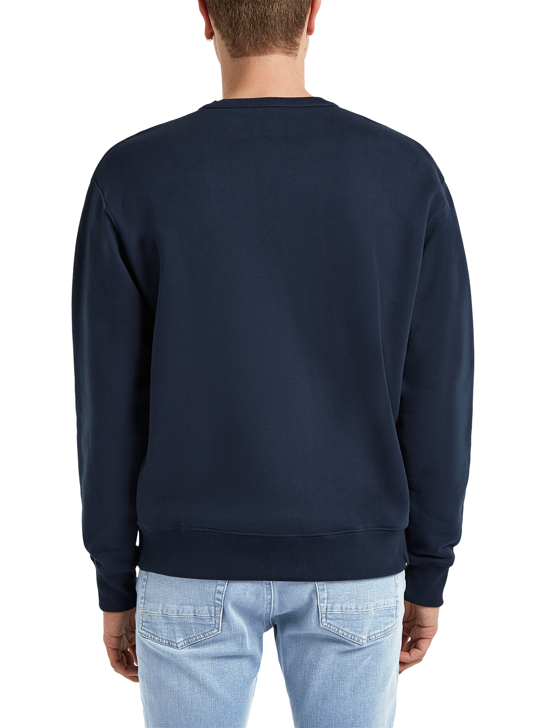 Product image 4 of 4, which shows DENHAM Aldo Cotton Sweatshirt, Navy Blue, M