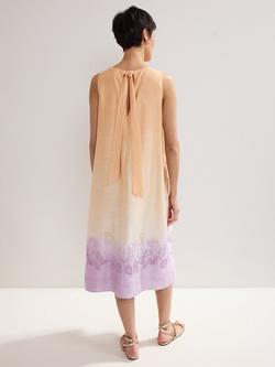 Phase Eight Elida Ombre Dress, Orange/Multi - view 2, Orange/Multi