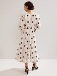 Phase Eight Jaqlyn Spot Dress, Cream/Multi
