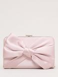 Phase Eight Satin Knot Clutch, Light Pink