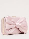 Phase Eight Satin Knot Clutch, Light Pink