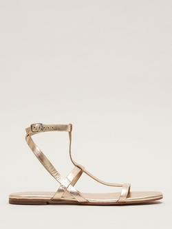 Phase Eight Gladiator Strappy Leather Sandals, Gold