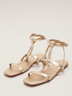 Phase Eight Gladiator Strappy Leather Sandals - view 2, Gold