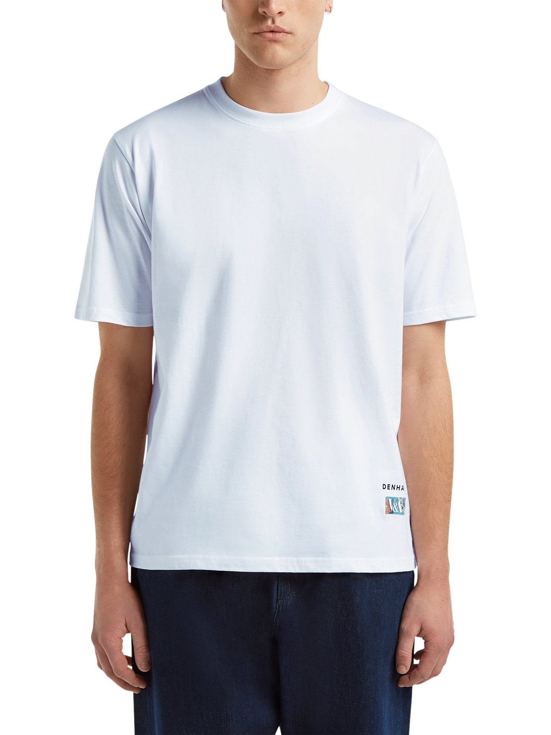 Product image 3 of 5, which shows DENHAM DVA Kabuki Cotton Regular Fit Short Graphic T-Shirt, White, S