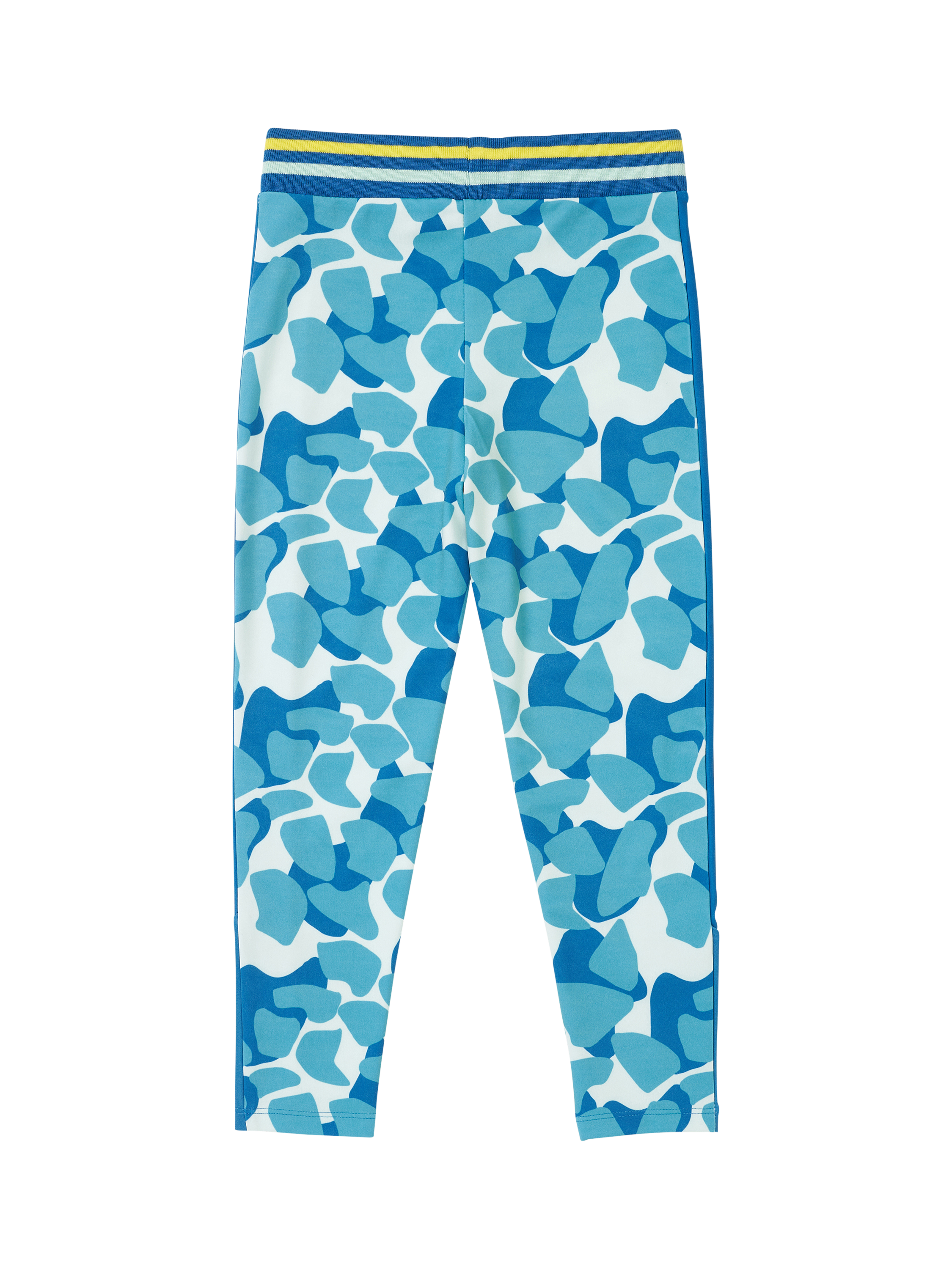 Product image 3 of 5, which shows Angel & Rocket Kids' Abstract Print Sports Leggings, Blue, 3 years
