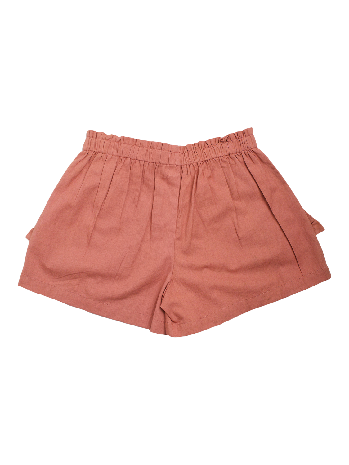 Product image 2 of 3, which shows Angel & Rocket Kids' Jojo Cotton Frill Shorts, Pink, 3 years