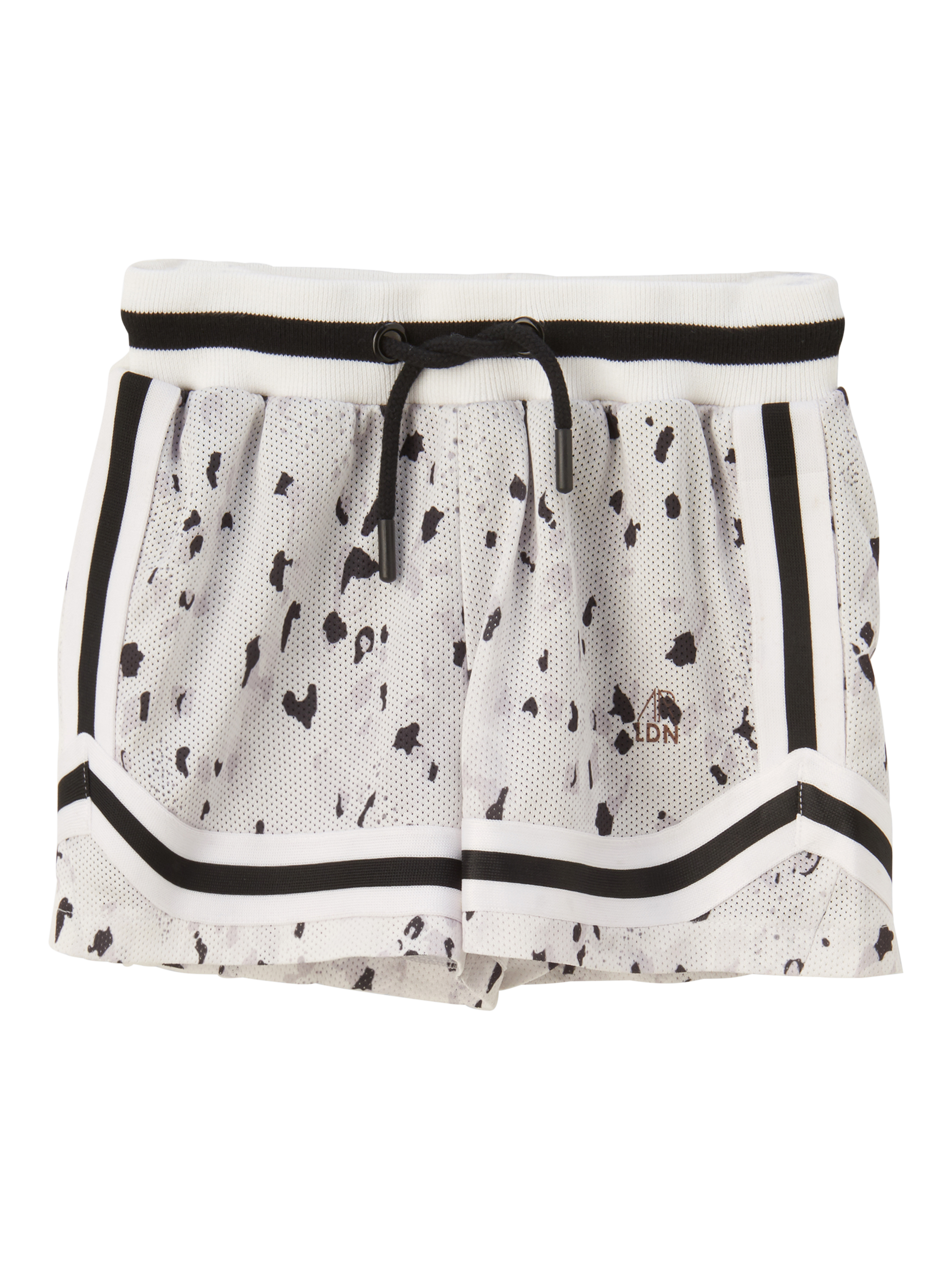 Angel & Rocket Kids' Leopard Print Shorts, White/Silver