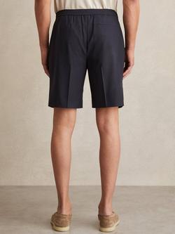Reiss Sussex Relaxed Drawstring Shorts, Navy - view 2, Navy