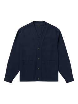 DENHAM Cardy Cotton Regular Fit Overshirt, Navy Blue, Navy Blue