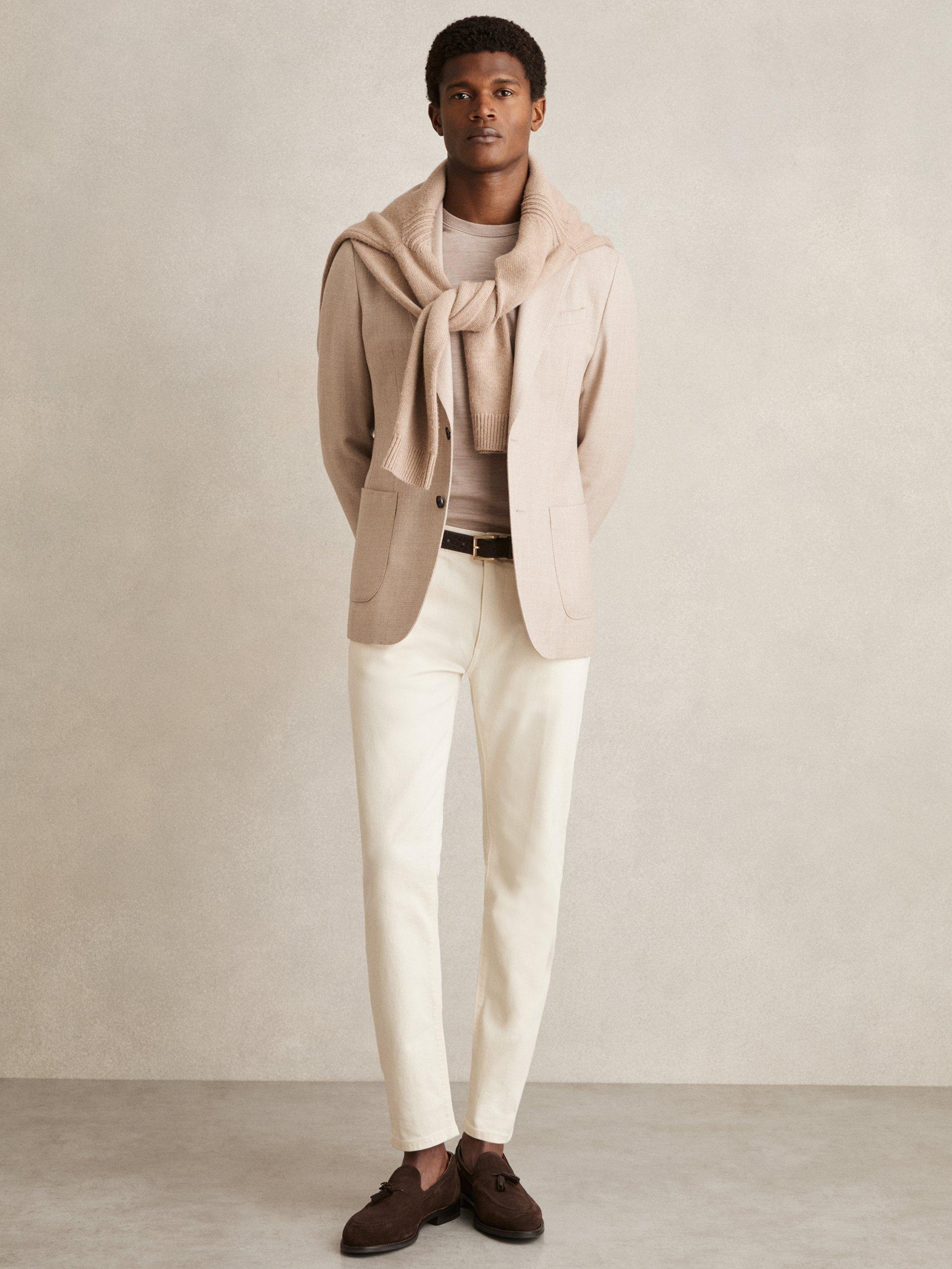 Product image 1 of 5, which shows Reiss Picton Slim Jeans, White, 28R