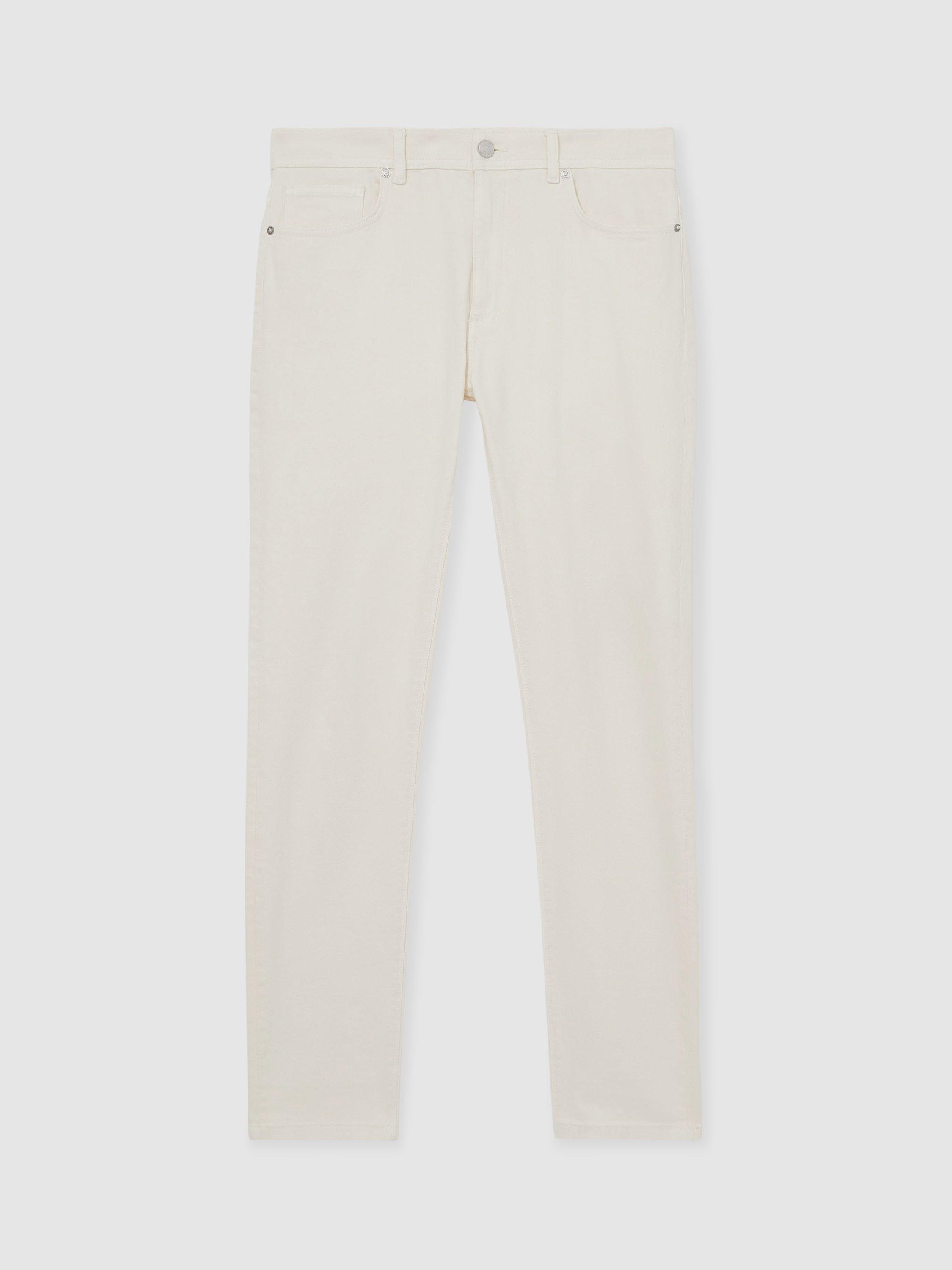 Product image 3 of 5, which shows Reiss Picton Slim Jeans, White, 28R