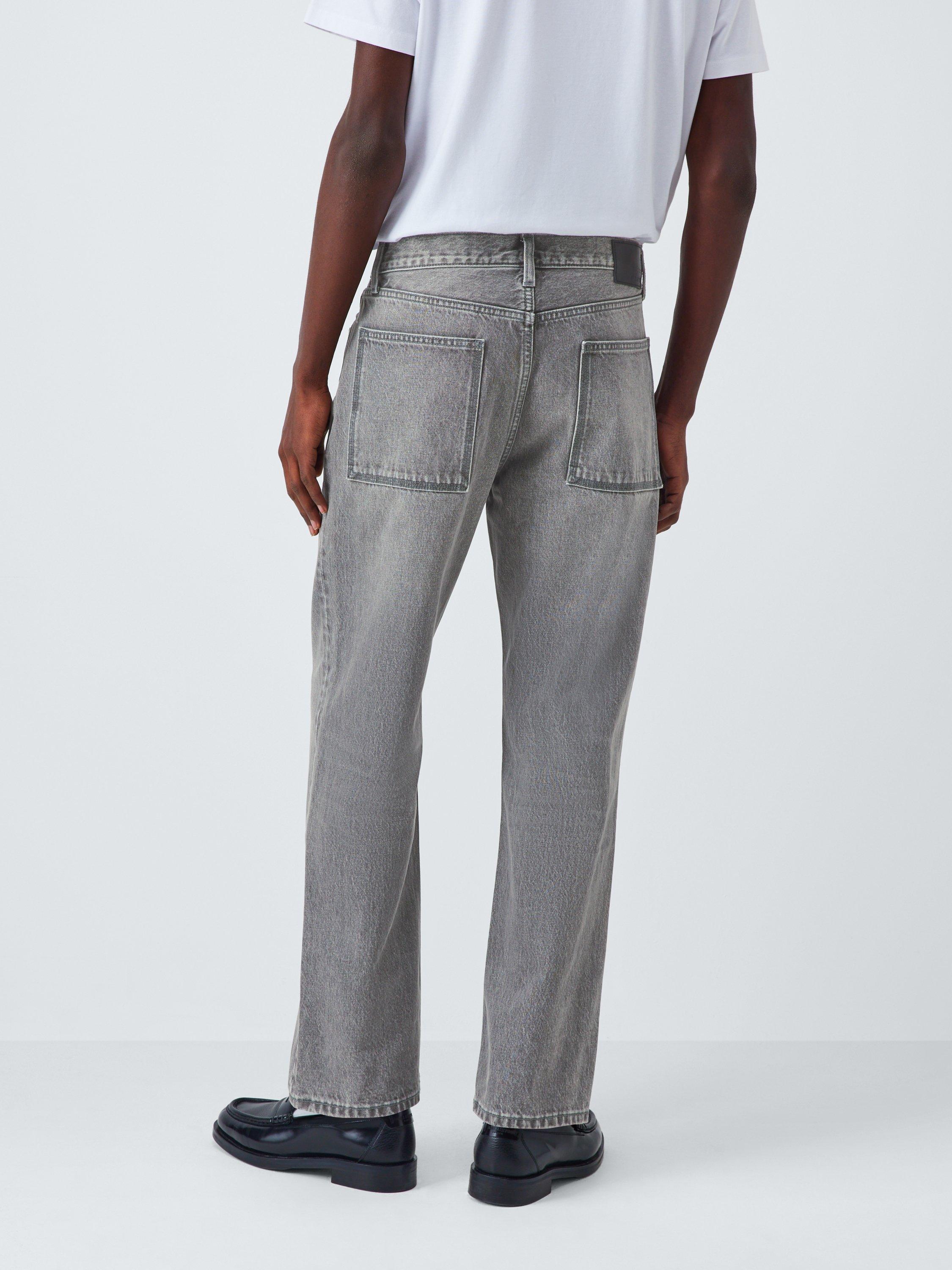 Product image 2 of 6, which shows Kin Straight Leg Denim Jeans, Grey Wash, 32S