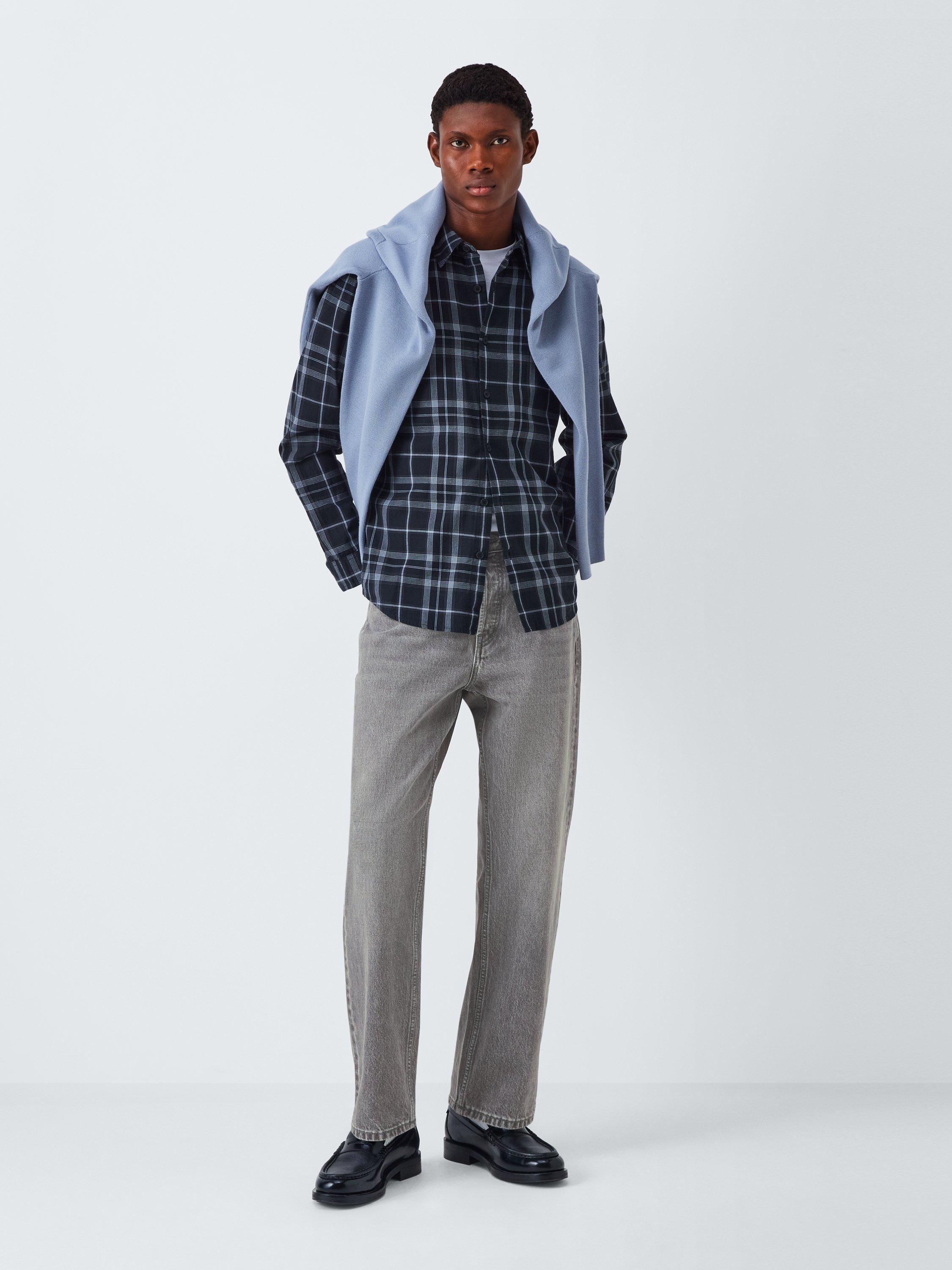 Product image 3 of 6, which shows Kin Straight Leg Denim Jeans, Grey Wash, 32S