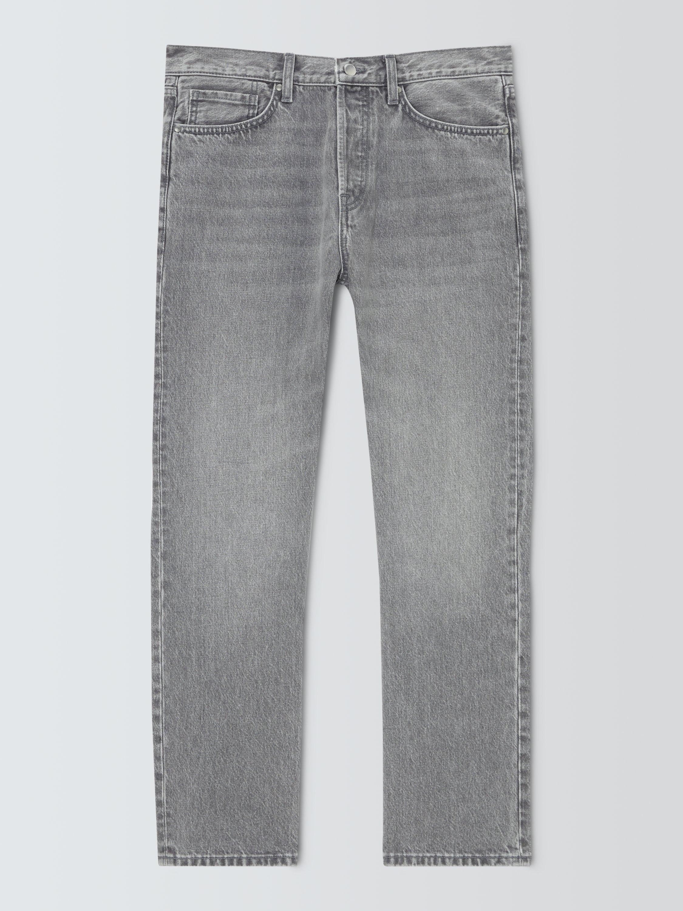 Product image 4 of 6, which shows Kin Straight Leg Denim Jeans, Grey Wash, 32S