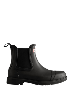 Hunter Waterproof Commando Chelsea Boots, Black, Black