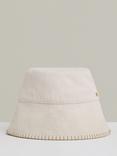 Reiss Winnie Whipstitch Bucket Hat, Off White