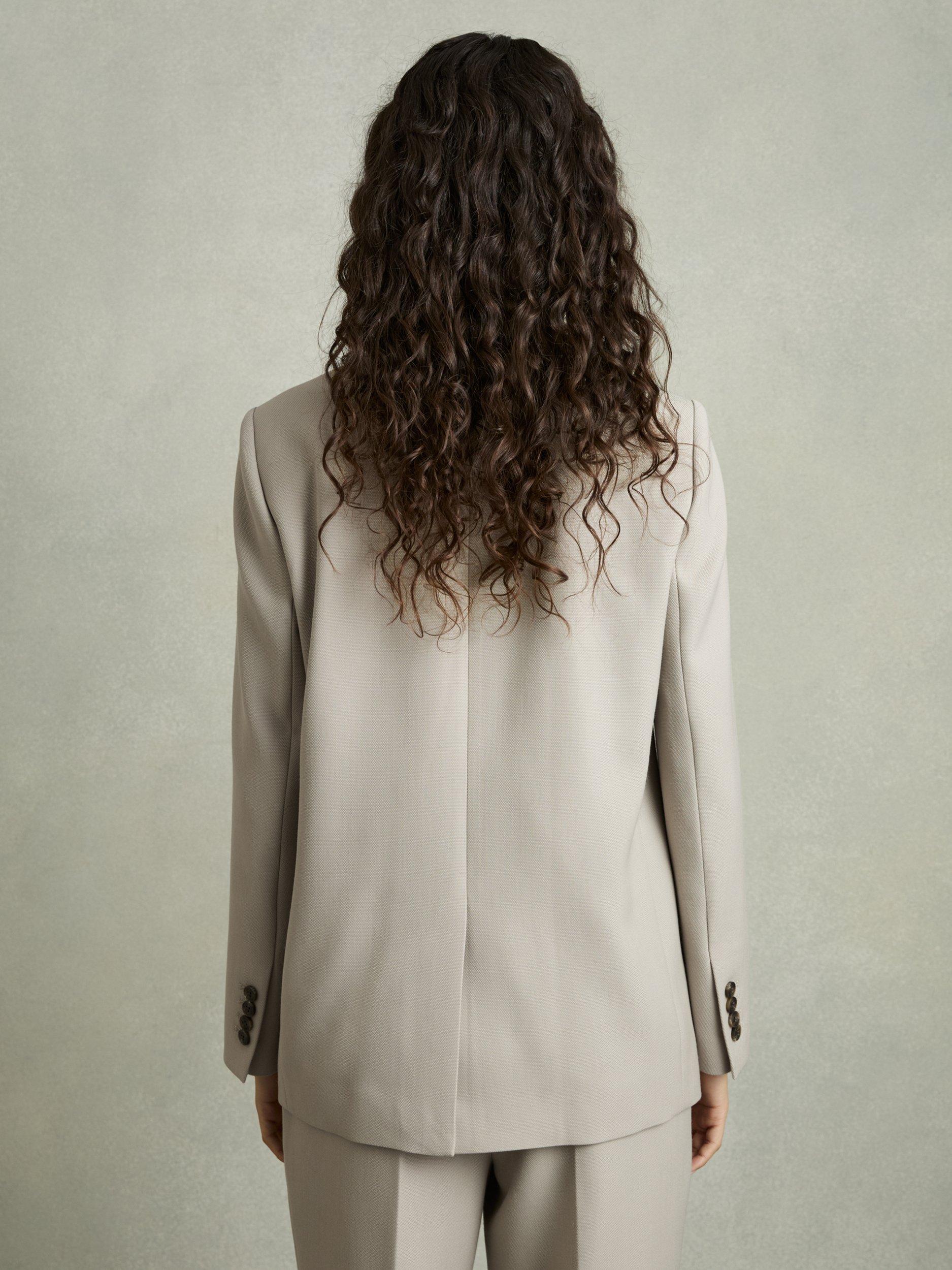 Product image 2 of 5, which shows Reiss Petite Brittany Wool Rich Blazer, Stone, 6Pt