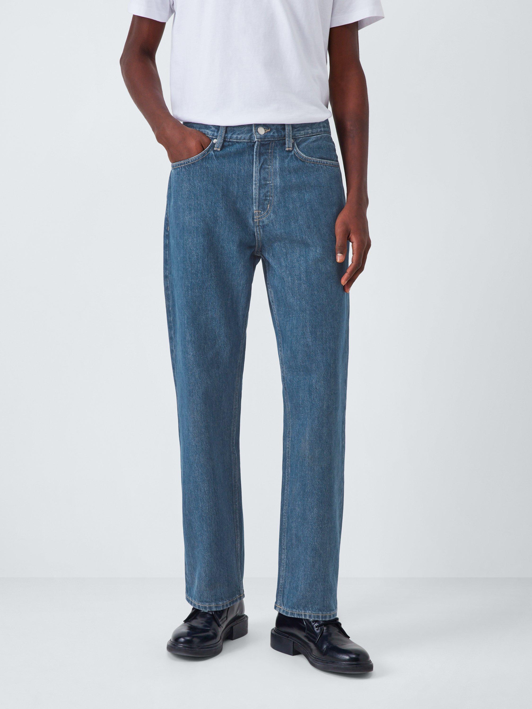 Product image 1 of 5, which shows Kin Straight Leg Denim Jeans, Mid Wash, 30R
