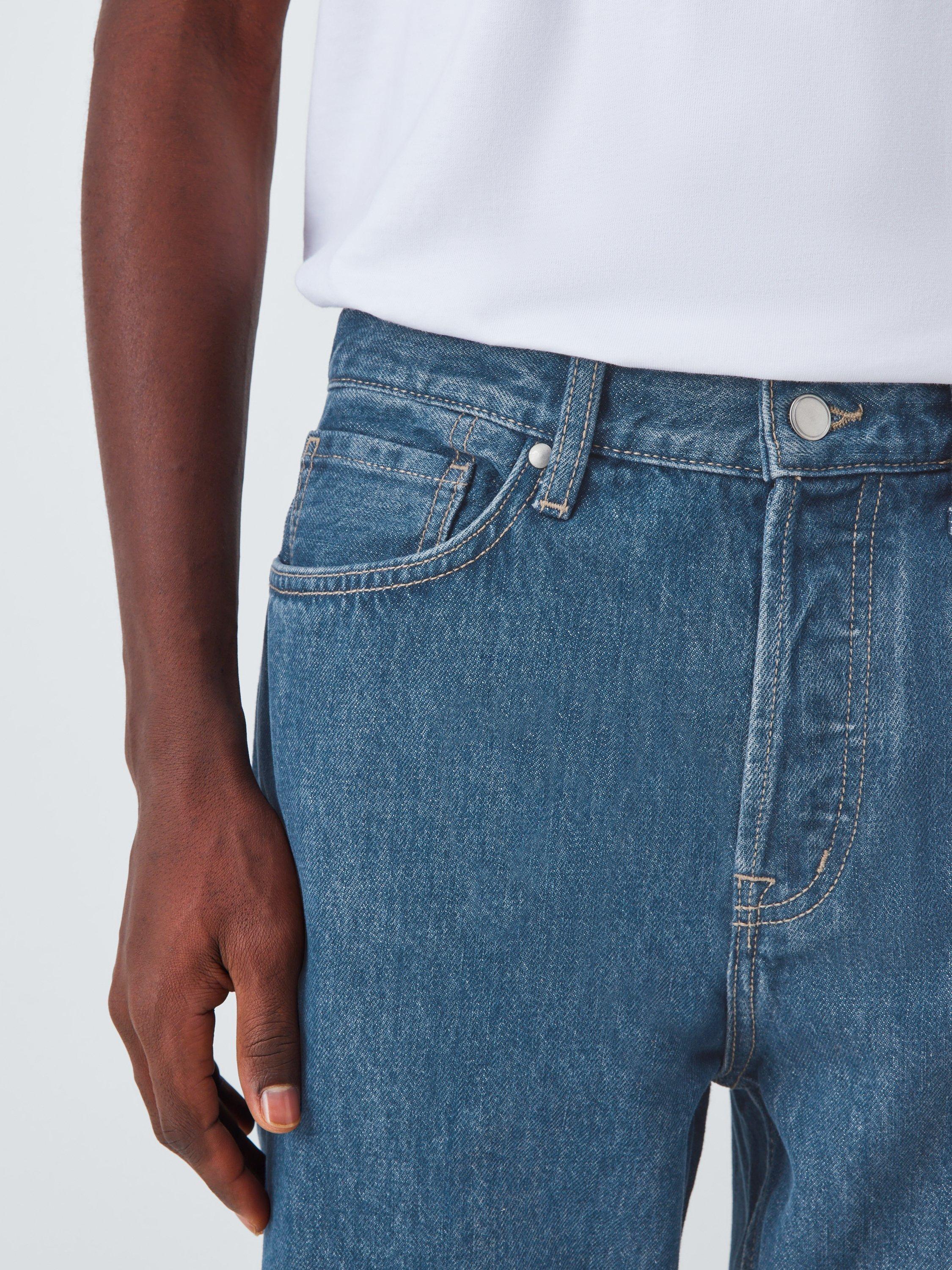 Product image 5 of 5, which shows Kin Straight Leg Denim Jeans, Mid Wash, 30R
