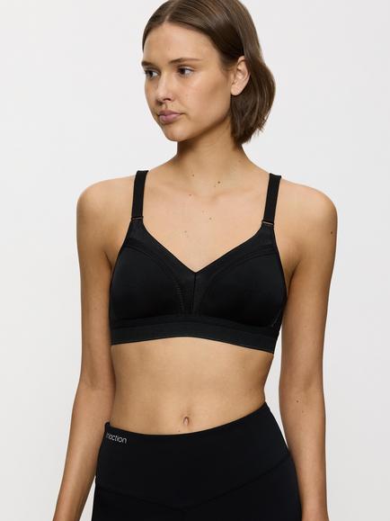 Triumph Triaction Workout Sports Bra, Black, Black
