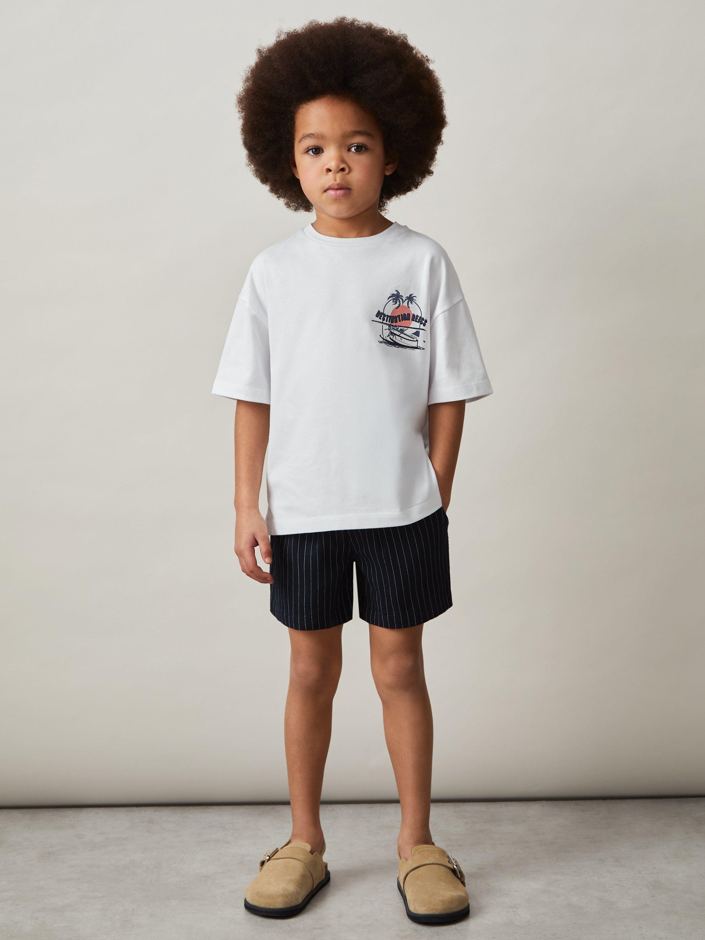 Reiss Kids' Jimmy Graphic T-Shirt, White/Multi