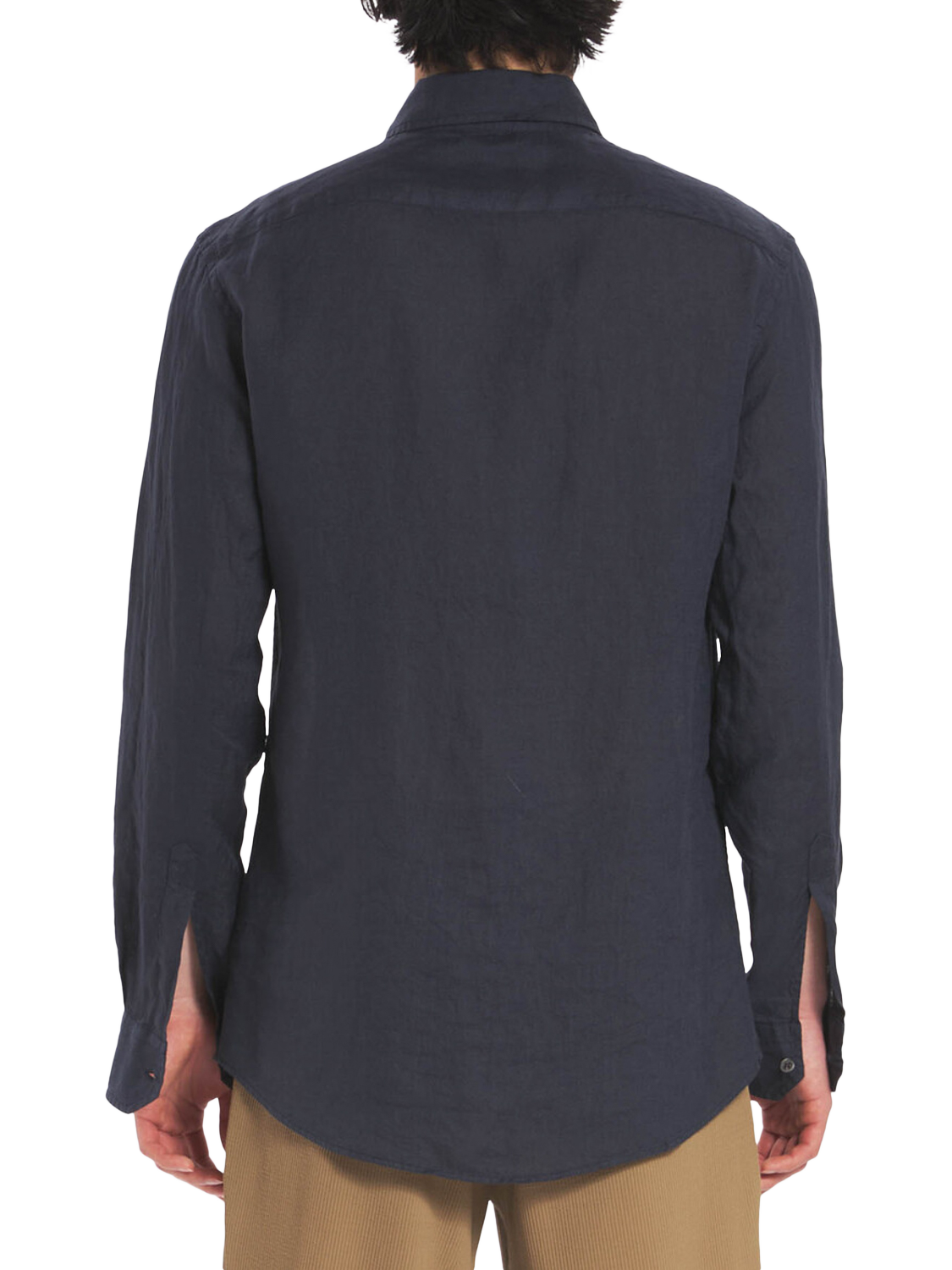Product image 3 of 4, which shows Barena Surian Linen Shirt, Navy, M
