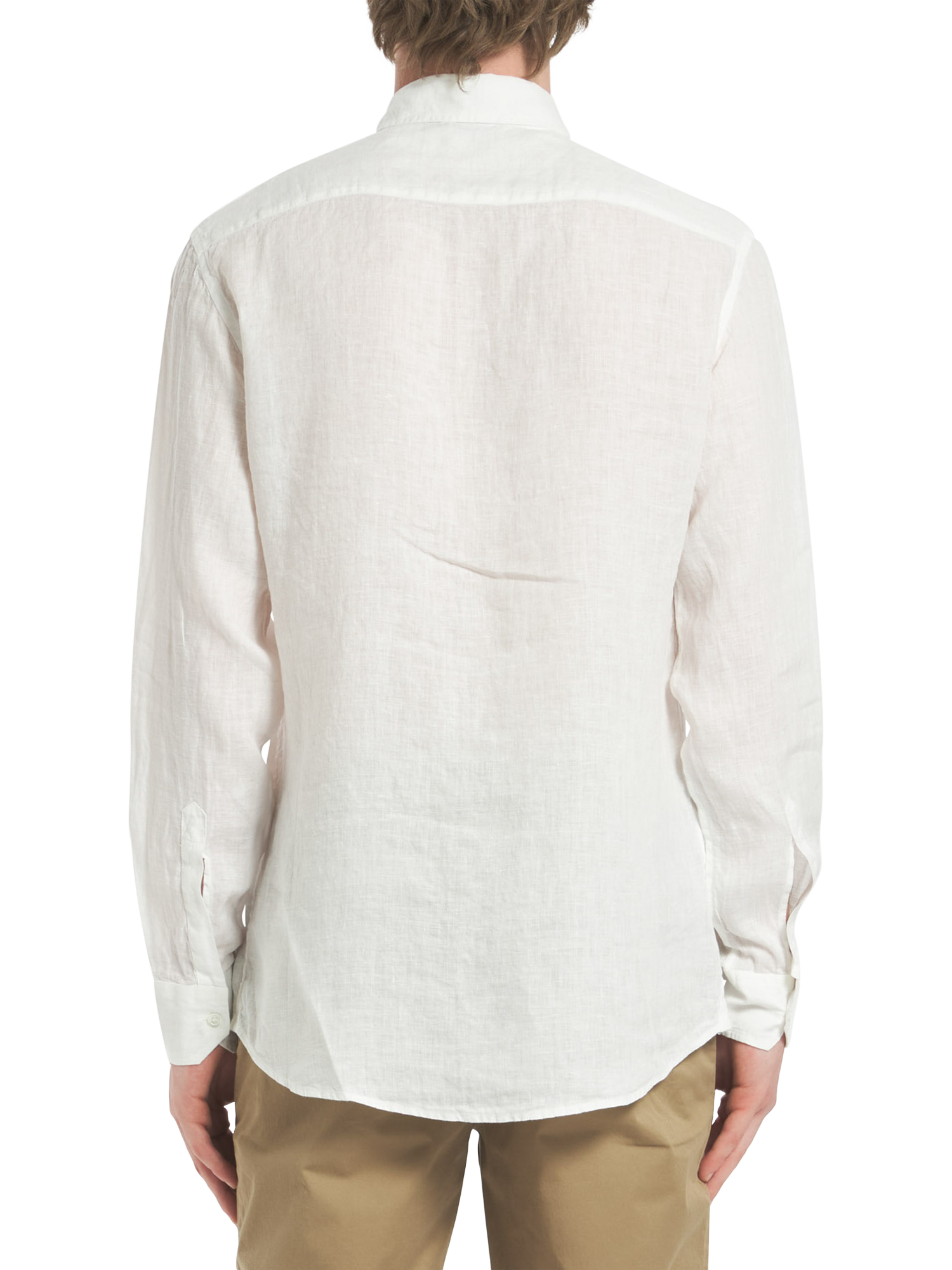 Product image 3 of 4, which shows Barena Surian Linen Shirt, Bianco, S
