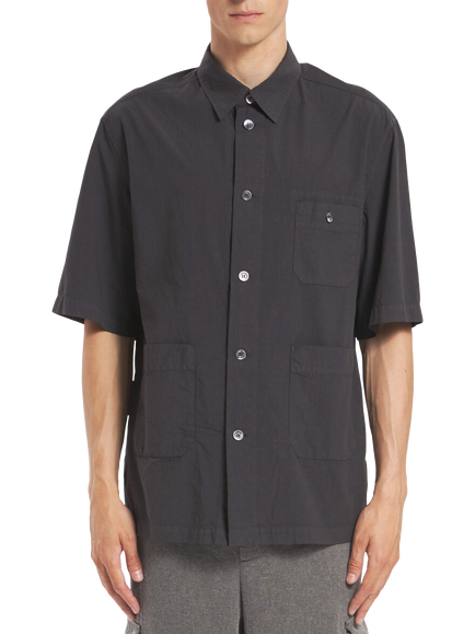 Barena Ordior Tendon Cotton Shirt, Piombo, Piombo