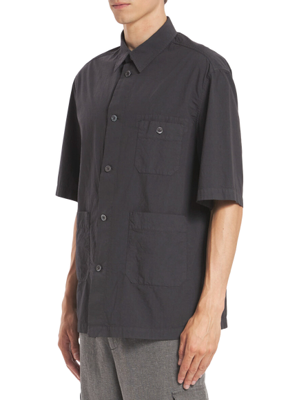 Barena Ordior Tendon Cotton Shirt, Piombo - view 2, Piombo