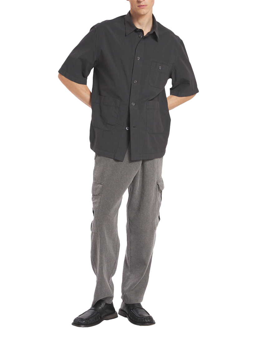 Product image 4 of 4, which shows Barena Ordior Tendon Piombo Cotton Shirt, Piombo, S