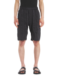 Barena Cana Linen Cotton Stripe Jogger Shorts, Grafite
