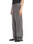 Bareno Cavea Linen Blend Wide Leg Trousers, Grigo