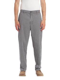 Barena Canasta Check Chino Trousers, Navy, Navy