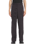 Barena Delfo Linen Cotton Crinkle Stripe Wide Leg Trousers, Grafite