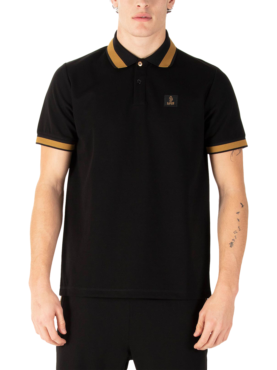 Product image 1 of 6, which shows LUKE 1977 Makati Regular Fit Short Sleeve Polo Shirt, Black, XS
