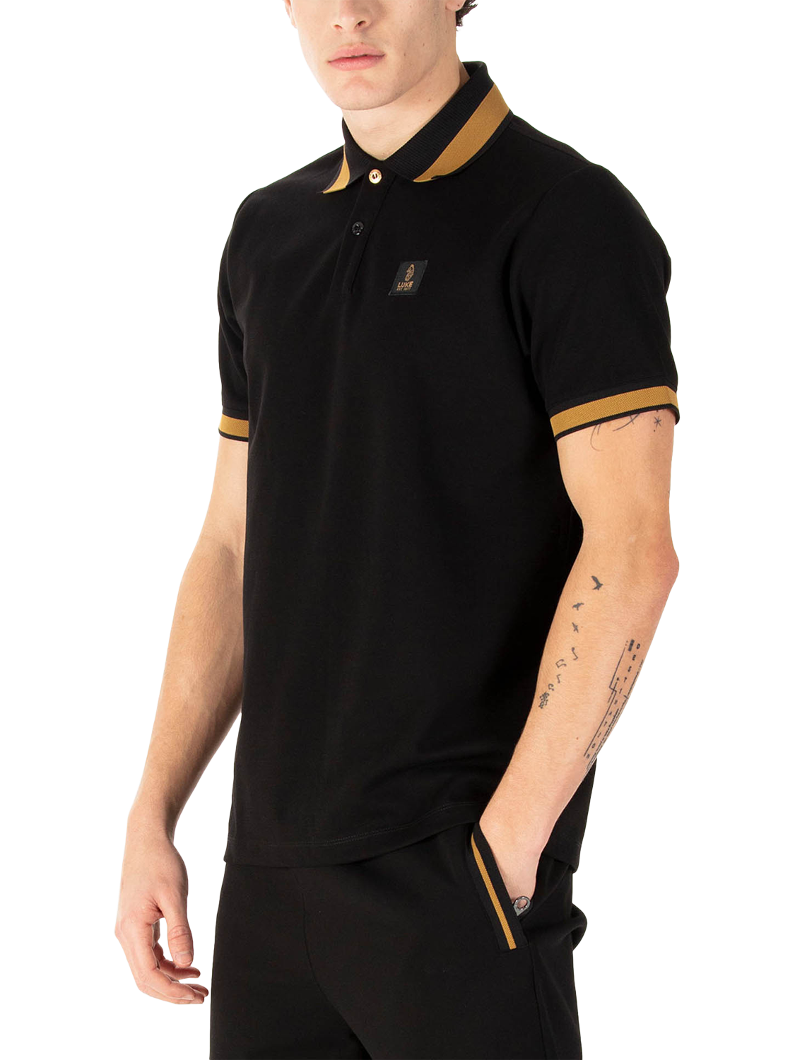 Product image 3 of 6, which shows LUKE 1977 Makati Regular Fit Short Sleeve Polo Shirt, Black, XS