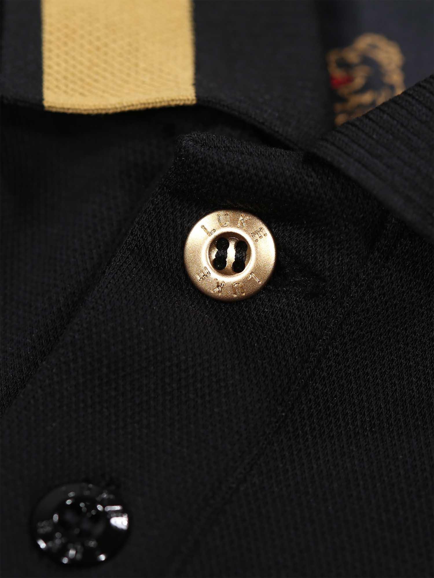 Product image 6 of 6, which shows LUKE 1977 Makati Regular Fit Short Sleeve Polo Shirt, Black, XS