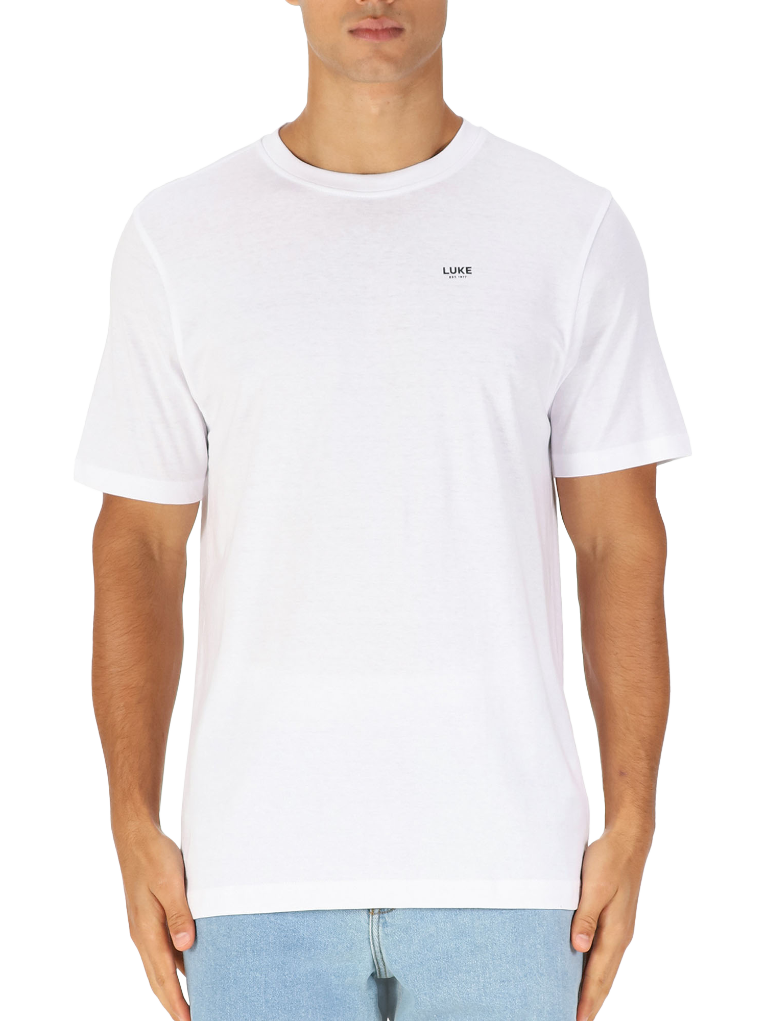 Product image 4 of 7, which shows LUKE 1977 Magic Cotton Regular Fit Short Sleeve T-Shirt, Pack of 3, Black/Grey/White, XS