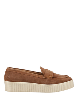 Hush Puppies Tamara Suede Loafers, Tan, Tan