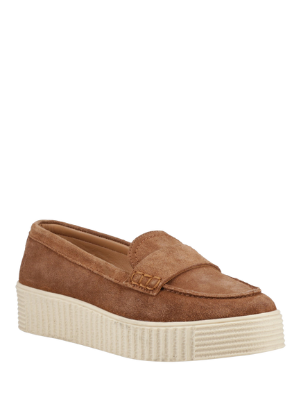 Hush Puppies Tamara Suede Loafers, Tan - view 2, Tan