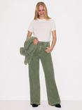Jigsaw Finn Wide Leg Jeans, Mid Green