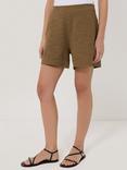 Jigsaw Textured Jersey Shorts, Khaki
