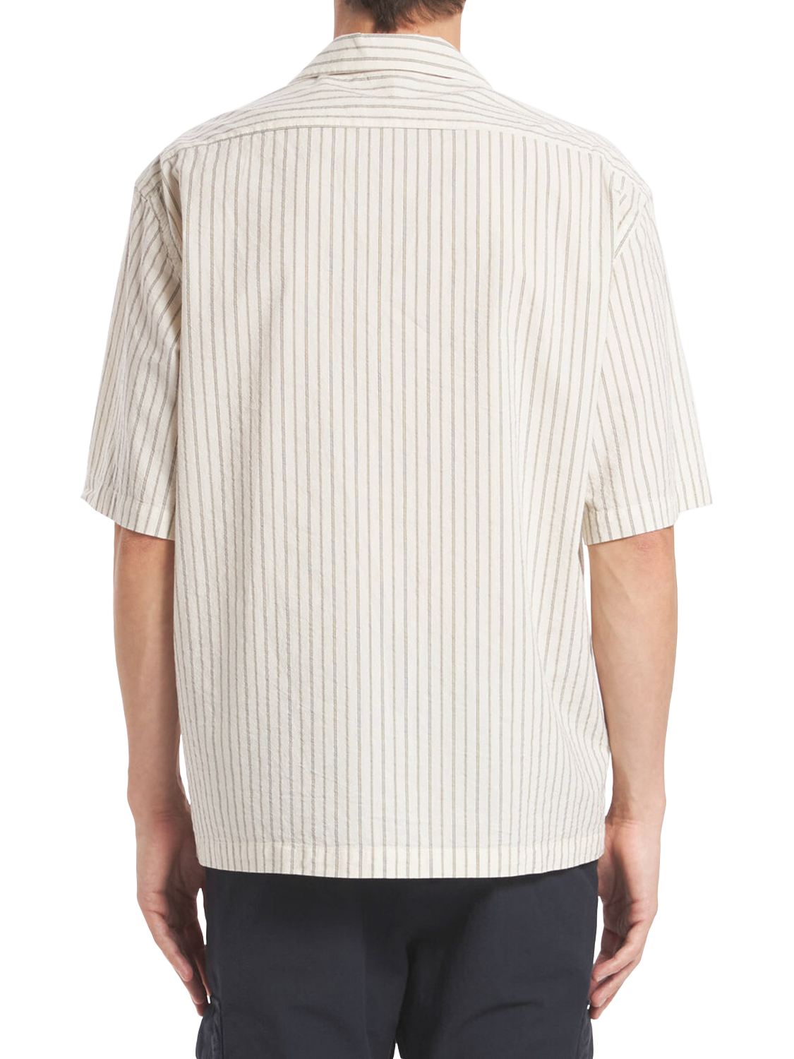 Product image 3 of 4, which shows Barena Solana Cotton Stripe Shirt, Avorio, M