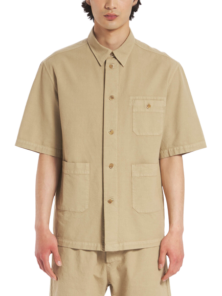 Barena Cotton Regular Fit Shirt, Khaki, Khaki