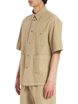 Barena Cotton Regular Fit Shirt, Khaki - view 2, Khaki