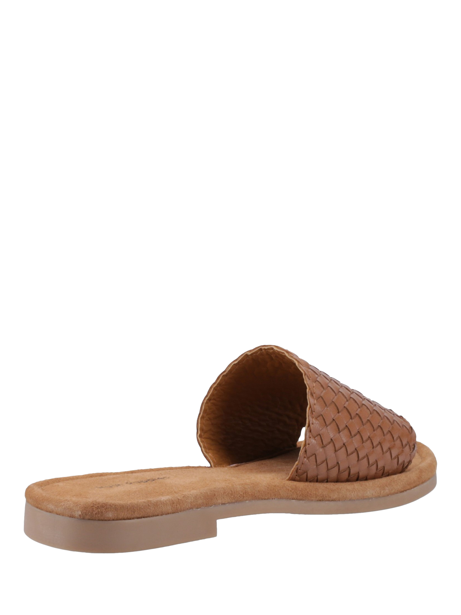 Product image 3 of 4, which shows Hush Puppies HettyWoven  Leather Slider Sandals, Tan, 3